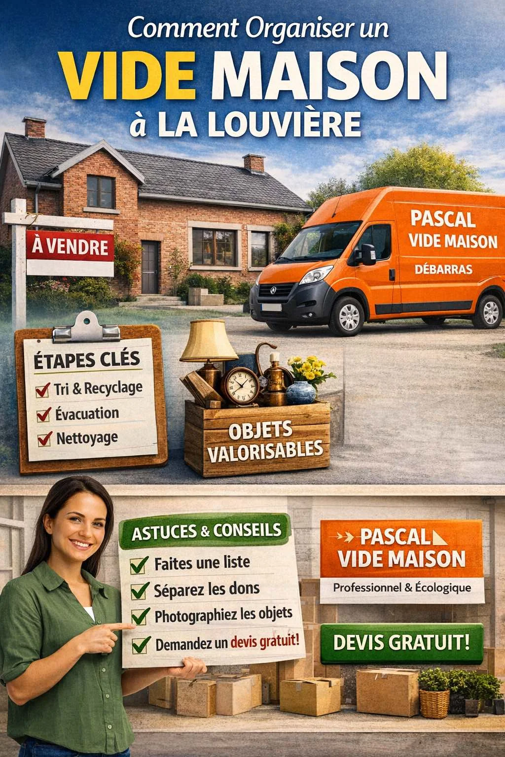 vide maison à La Louvière
